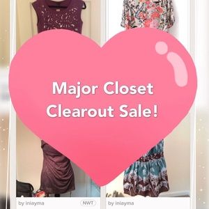 Major closet clearout sale!